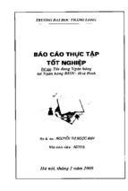 Báo cáo thực tập tín dụng ngân hàng tại ngân hàng bidv hòa bình