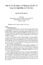 Một số vấn đề pháp lý về chống trợ cấp đối với hàng hóa nhập khẩu vào việt nam