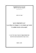 Quản trị nhân lực tại công ty tnhh tư vấn thuế, kế toán vàkiểm toán avina iafc