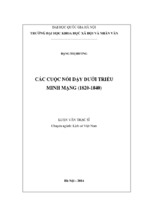 Các cuộc nổi dậy dưới triều minh mạng (1820 1840)