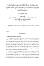 Hoàn thiện pháp luật việt nam về phát triển nguồn nhân lực có trình độ cao từ kinh nghiệm của singapore
