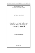 Bảo mật và an toàn thông tin trong hệ thống mạng cục bộ của cơ quan nhà nước