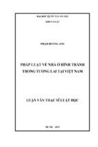 Pháp luật về nhà ở hình thành trong tương lai tại việt nam