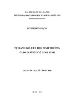 Tự đánh giá của học sinh trường giáo dưỡng số 2 ninh bình 8. chuyên ngành tâm lý học