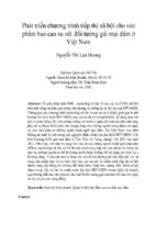 Phát triển chương trình tiếp thị xã hội cho sản phẩm bao cao su nữ, đối tượng gái mại dâm ở việt nam