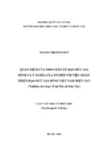 Quan niệm của nho giáo về đạo đức gia đình và ý nghĩa của nó đối với việc hoàn thiện đạo đức gia đình việt nam hiện nay (nghiên cứu thực tế tại thị xã sơn tây)