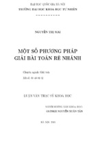 Một số phương pháp giải bài toán rẽ nhánh