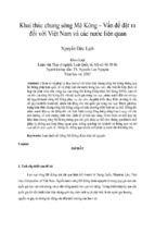 Khai thác chung sông mê kông   vấn đề đặt ra đối với việt nam và các nước liên quan