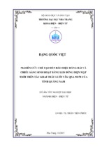 Nghiên cứu chế tạo đèn báo hiệu hàng hải và chiếu sáng sinh hoạt bằng led dùng điện mặt trời trên tàu khai thác lưới vây qna 90170 của tỉnh quảng nam