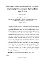 ước lượng sai số cận trên tĩnh thời gian phản ứng trong hệ thống thời gian thực với độ ưu tiên cố định