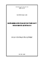 Chuyển nhượng quyền sử dụng đất của tổ chức kinh tế theo quy định của luật đất đai 2013