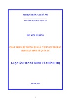 Phát triển hệ thống bán lẻ việt nam thời kỳ hội nhập kinh tế quốc tế