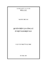 Quyền tiếp cận công lý ở việt nam hiện nay