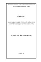 Hoàn thiện công tác đào tạo bồi dưỡng công chức viên chức bệnh viện mắt trung ương