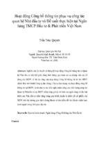 Hoạt động công bố thông tin phục vụ công tác quan hệ nhà đầu tư và đề xuất thực hiện tại ngân hàng tmcp đầu tư & phát triển việt nam