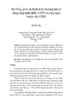 Hệ thống giám sát hành trình phương tiện sử dụng công nghệ định vị gps và công nghệ truyền dẫn gprs