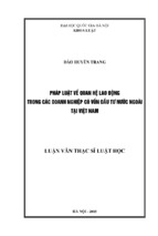 Pháp luật về quan hệ lao động trong các doanh nghiệp có vốn đầu tư nước ngoài tại việt nam