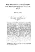 Kiểm chứng hình thức cho hệ thống tương tranh sử dụng ngôn ngữ đặc tả csp# và công cụ pat