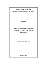 Phân tích ổn định tĩnh của vỏ bằng vật liệu có cơ tính biến thiên