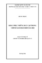 Khắc phục những bất cập trong chính sách bảo hiểm xã hội