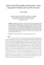 Dịch vụ bản đồ trong điện toán đám mây và ứng dụng quản lý thông tin các cửa khẩu hải quan