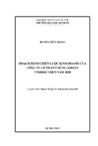 Hoạch định chiến lược kinh doanh của công ty cổ phần chứng khoán vndirect đến năm 2020