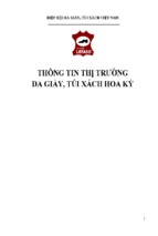 Thông tin thị trường da giầy, túi xách hoa kỳ