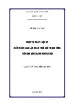 Thực thi pháp luật về kiểm soát gian lận hoàn thuế giá trị gia tăng trên địa bàn thành phố hà nội