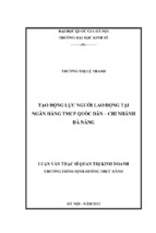 Tạo động lực người lao động tại ngân hàng tmcp quốc dân   chi nhánh đà nẵng