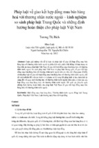 Pháp luật về giao kết hợp đồng mua bán hàng hoá với thương nhân nước ngoài – kinh nghiệm so sánh pháp luật trung quốc và những định hướng hoàn thiện cho pháp luật việt nam