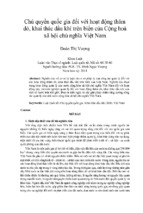 Chủ quyền quốc gia đối với hoạt động thăm dò, khai thác dầu khí trên biển của cộng hoà xã hội chủ nghĩa việt nam