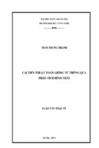 Cải tiến thuật toán gióng từ thông qua phân tích hình thái