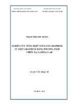 Nghiên cứu tổng hợp tấm nano graphene từ oxít graphene bằng phương pháp chiếu xạ gamma co 60