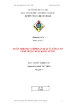 Hoàn thiện quy trình sản xuất và nâng cao chất lượng bánh khóm nướng