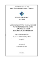 Khảo sát khả năng tinh sạch sơ bộ pectin methylesterase từ aspergillus niger bằng phương pháp kết tủa