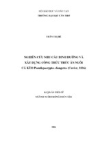 Nghiên cứu nhu cầu dinh dưỡng và xây dựng công thức thức ăn nuôi cá kèo pseudapocryptes elongatus (cuvier, 1816)