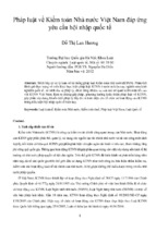 Pháp luật về kiểm toán nhà nước việt nam đáp ứng yêu cầu hội nhập quốc tế
