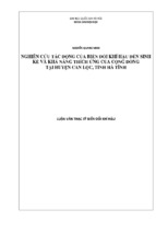 Nghiên cứu tác động của biến đổi khí hậu đến sinh kế và khả năng thích ứng của cộng đồng tại huyện can lộc, tỉnh hà tĩnh