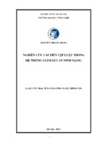 Nghiên cứu cải tiến tập luật trong hệ thống giám sát an ninh mạng