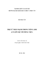 Trợ từ nhấn mạnh trong tiếng anh (có liên hệ với tiếng việt)