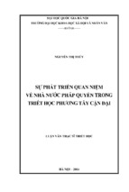 Sự phát triển quan niệm về nhà nước pháp quyền trong triết học phương tây cận đại