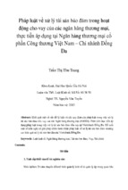 Pháp luật về xử lý tài sản bảo đảm trong hoạt động cho vay của các ngân hàng thương mại, thực tiễn áp dụng tại ngân hàng thương mại cổ phần công thương việt nam – chi nhánh đống đa