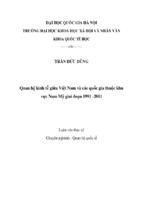 Quan hệ kinh tế giữa việt nam và các quốc gia thuộc khu vực nam mỹ giai đoạn 1991 – 2011