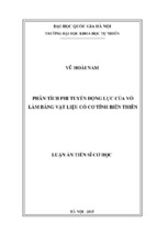 Phân tích phi tuyến động lực của vỏ làm bằng vật liệu có cơ tính biến thiên