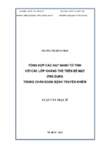 Tổng hợp các hạt nano từ tính với các lớp kháng thể trên bề mặt ứng dụng trong chẩn đoán bệnh truyền nhiễm