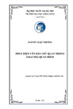 Phát hiện văn bản chủ quan trong khai phá quan điểm