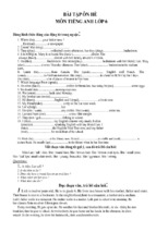 Bài tập ôn hè môn tiếng anh lớp 6 (hay)