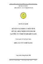 Kế toán xác định và phân tích kết quả hoạt động kinh doanh tại công ty tnhh cơ khí kiên giang ( www.sites.google.com/site/thuvientailieuvip )