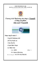 Chương trình marketing của công ty vinamilk về dòng sản phẩm sữa tươi vinamilk