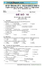 đề thi ioe tiếng anh lớp 10   vòng 16   2013  2014